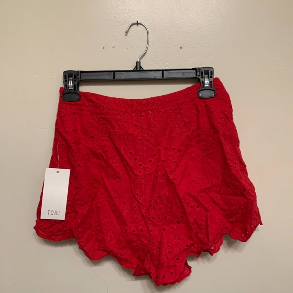 TOBI LORIE NWT RED LACE FESTIVAL SET - Picture 3 of 6